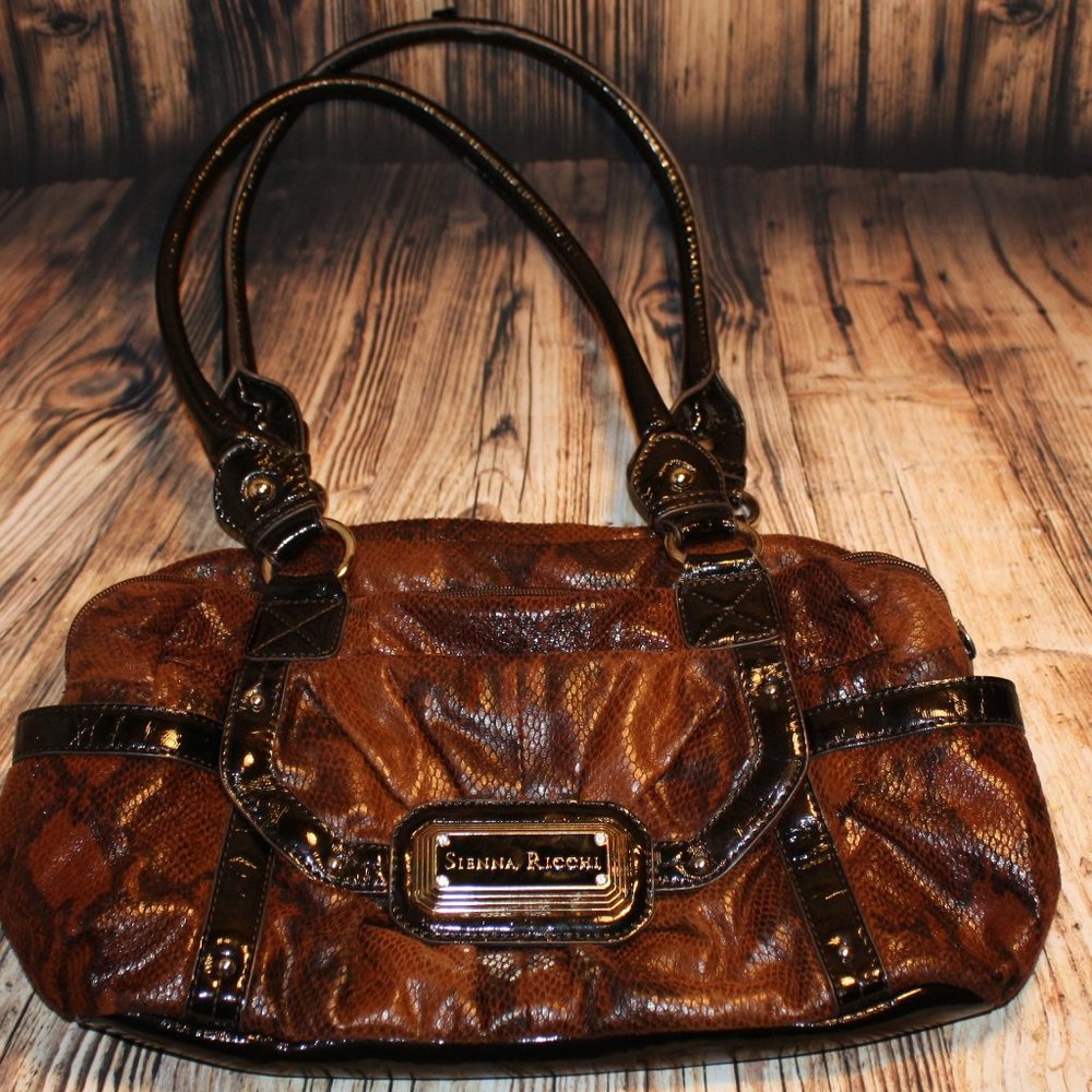 Brown/Black Patterned Fabric Sienna Ricchi